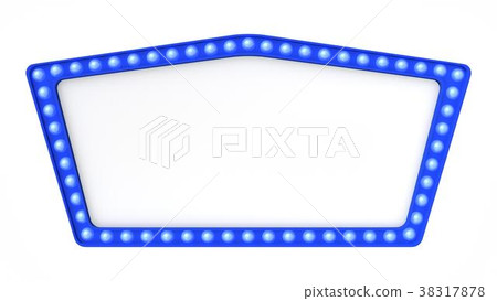 Marquee light board sign retro on white background 38317878