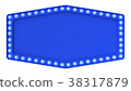 Marquee light board sign retro on white background 38317879
