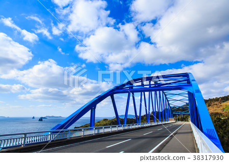三色橋（藍色：四谷川內大橋）長崎日落路[長崎縣長崎市東海町] 38317930