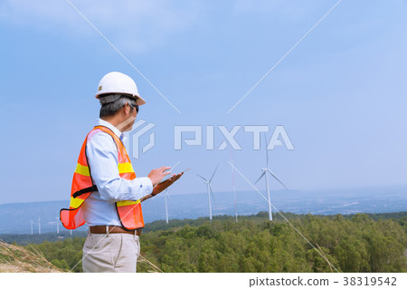 Male Architect Engineer or Businessman survey Wind 38319542