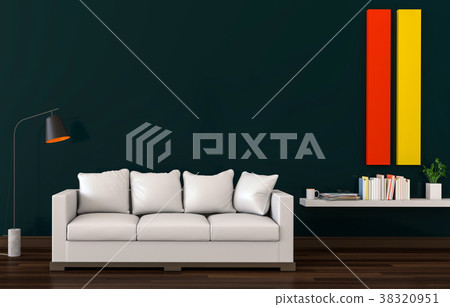 3D rendering of interior modern living room 3D rendering of interior modern living room 38320951