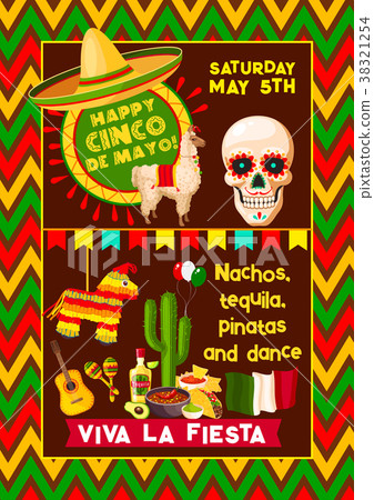 Mexican vector poster for Cinco de Mayo fiesta 38321254
