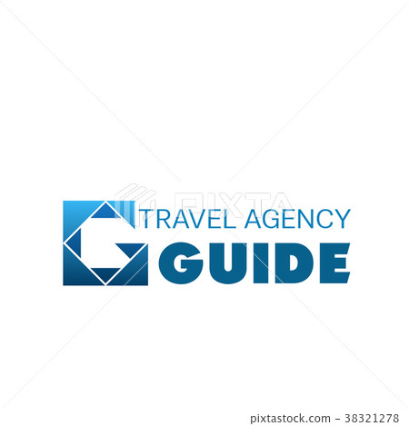Blue logo for travel agency 38321278