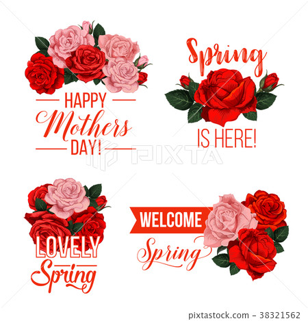 Vector springtime or Mother day floral icons Vector springtime or Mother day floral icons 38321562