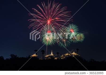 colorful fireworks on Khao wang 38322093