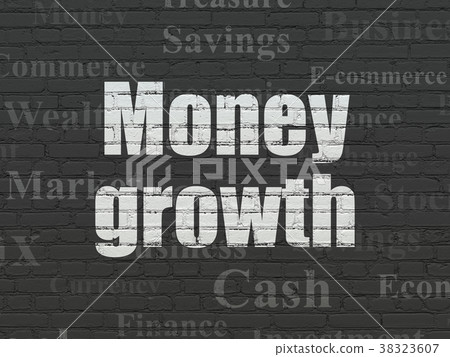 Banking concept: Money Growth on wall background Banking concept: Money Growth on wall background 38323607