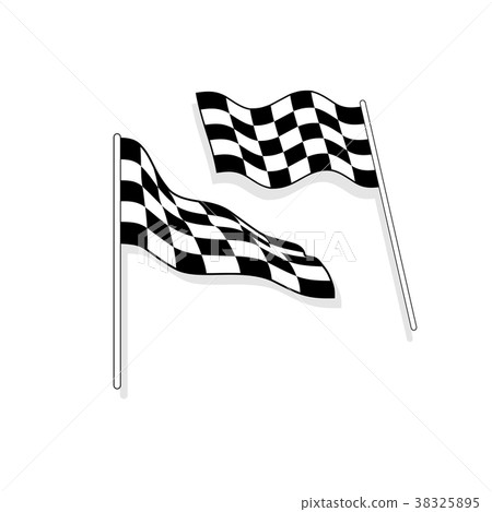 Crossed checkered flags Crossed checkered flags 38325895