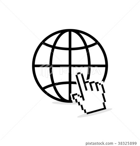 Site favicon with pixalate hand cursor 38325899