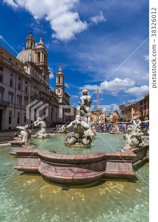 Fountain in Piazza Navona - Rome Italy Fountain in Piazza Navona - Rome Italy 38326012
