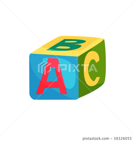 Colorful cube with letters. Toy for children s Colorful cube with letters. Toy for children s 38326055