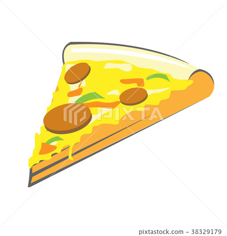 Pizza slice - piece of italian food Pizza slice - piece of italian food 38329179