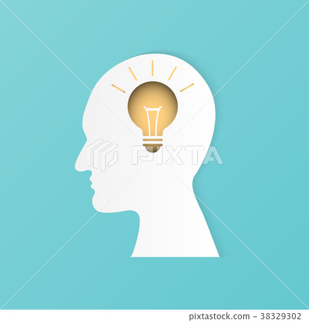 Head with bulb icon Head with bulb icon 38329302