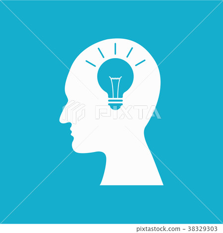 Head with bulb icon Head with bulb icon 38329303