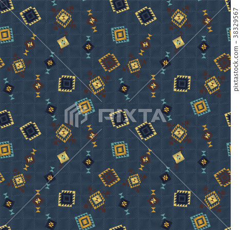 Geometric ethnic seamless pattern. Geometric ethnic seamless pattern. 38329567