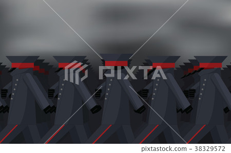 Soldier of the marching army looks at the viewer Soldier of the marching army looks at the viewer 38329572