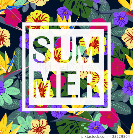 tropical summer pattern 38329804