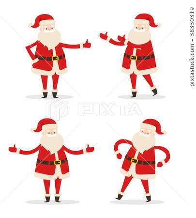 Happy Smiling Santa Claus Vector Illustration 38330319
