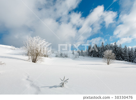 Winter mountain snowy landscape 38330476
