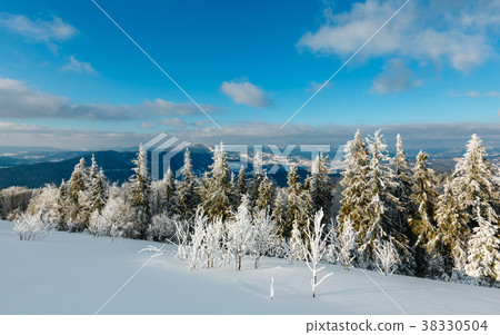 Winter mountain snowy landscape 38330504