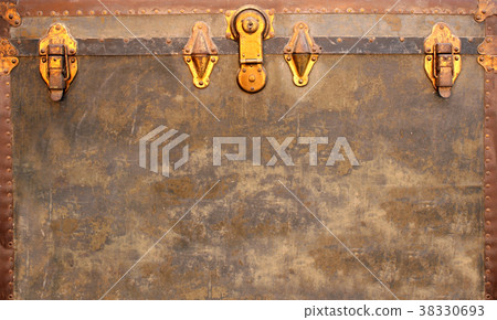 Retro background with vintage wooden chests 38330693