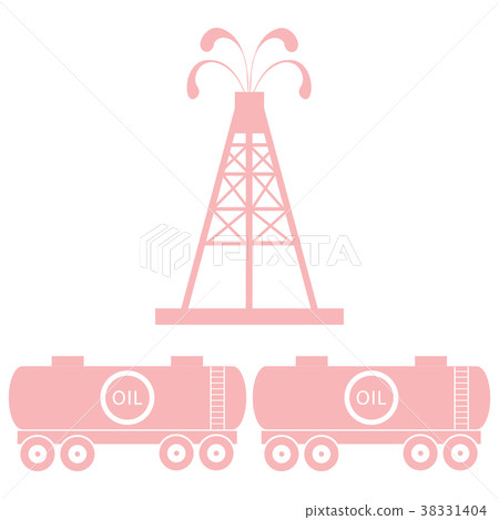 Stylized icon of the equipment for oil production Stylized icon of the equipment for oil production 38331404