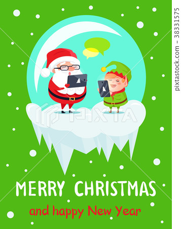 Merry Christmas and Happy New Year Greeting Cards Merry Christmas and Happy New Year Greeting Cards 38331575