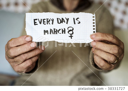 old woman and text every day is march 8 38331727