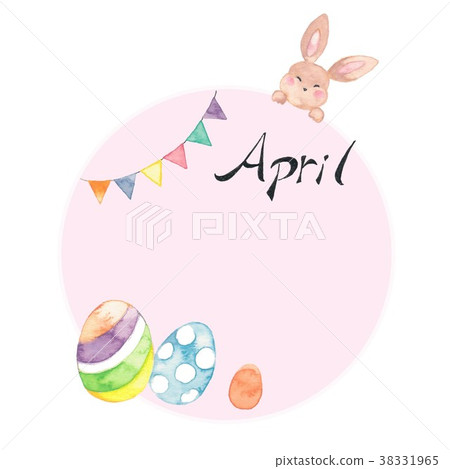 日曆，四月，用字母 38331965