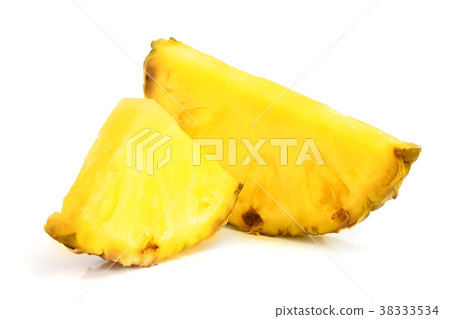 pineapple slices isolated on white background pineapple slices isolated on white background 38333534