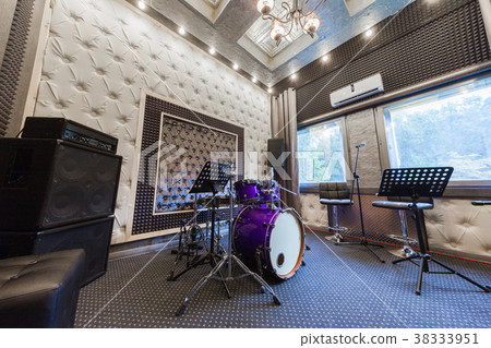 the interior of the professional recording studio 38333951
