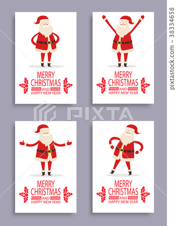 Merry Christmas Covers Set Vector Illustration Merry Christmas Covers Set Vector Illustration 38334658