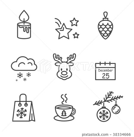 Icons Drawn in Black and White Vector Illustration Icons Drawn in Black and White Vector Illustration 38334666