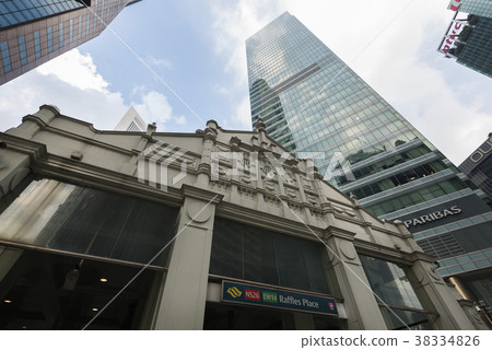Raffles Place MRT at Singapore Business District Raffles Place MRT at Singapore Business District 38334826