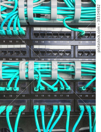 Light blue patch cord internet cables Light blue patch cord internet cables 38334982