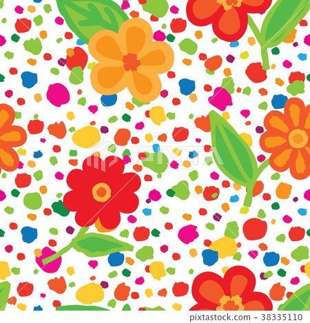 Abstract floral seamless pattern. Summer flowers Abstract floral seamless pattern. Summer flowers 38335110