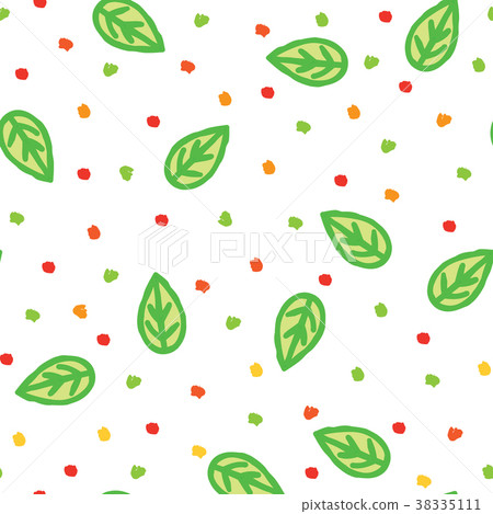 Abstract floral leaf tile pattern. Leaves ornament Abstract floral leaf tile pattern. Leaves ornament 38335111