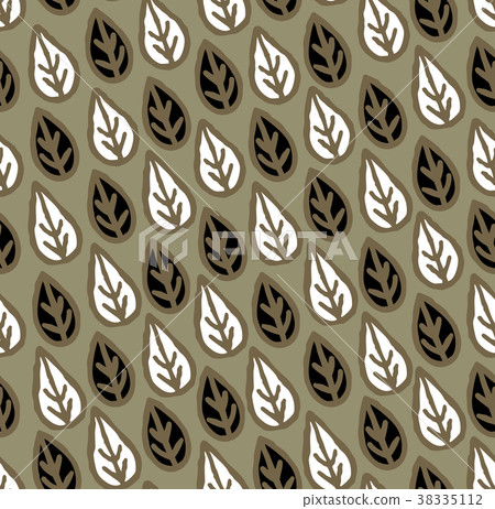 Abstract floral leaf tile pattern. Leaves ornament Abstract floral leaf tile pattern. Leaves ornament 38335112