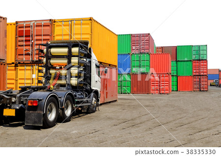 Trailer Truck and container for logistics 38335330