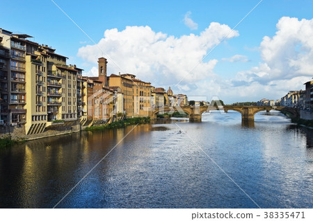 View from Ponte Vecchio in Florence in Italy. View from Ponte Vecchio in Florence in Italy. 38335471