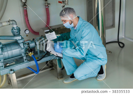 scientist work with high-pressure tank engine scientist work with high-pressure tank engine 38335533