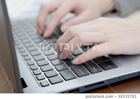 Laptop, Computer, Desktop PC, Human Hand, Office Laptop, Computer, Desktop PC, Human Hand, Office 38335781
