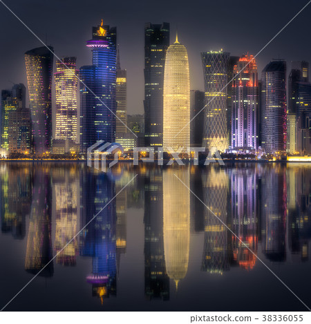 The skyline of West Bay and Doha Center, Qatar 38336055