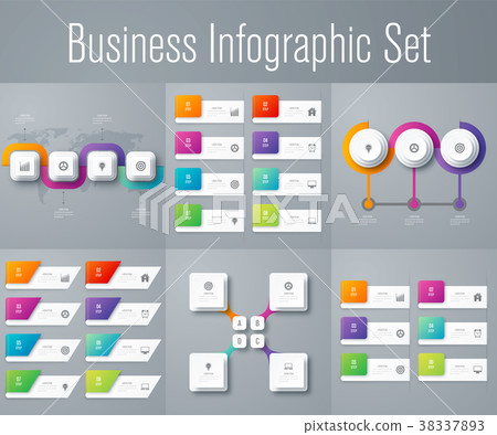 Set with infographics 38337893