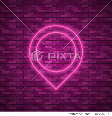 Bulb glowing. Neon ring lamp sign Bulb glowing. Neon ring lamp sign 38338223