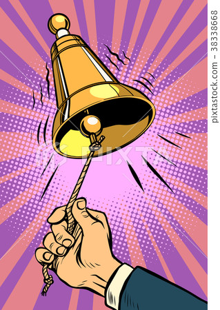 hand ringing the bell - Stock Illustration [38338668] - PIXTA