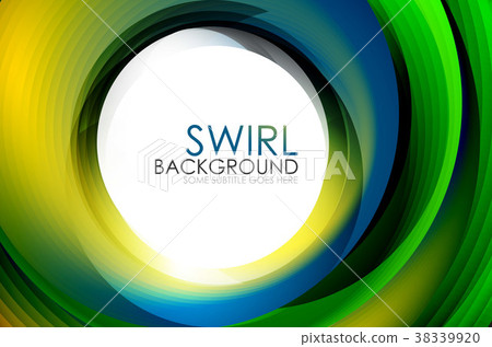 Spiral swirl flowing lines 3d effect abstract 38339920
