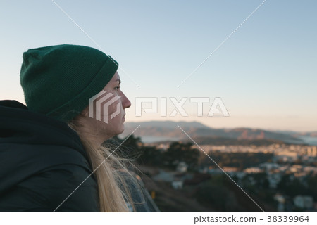portrait of teen girl looking on San Francisco portrait of teen girl looking on San Francisco 38339964