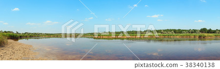 Summer iodine lake (Kherson Region, Ukraine).  38340138