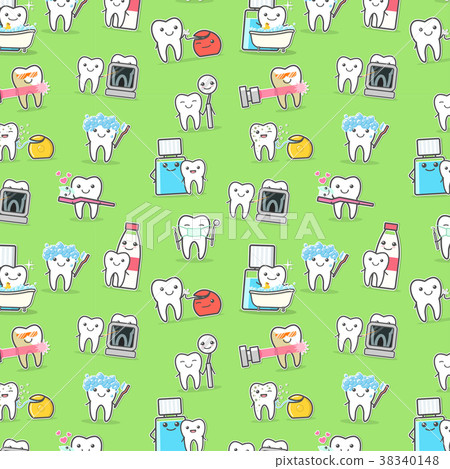 Healthy Teeth care treatment and hygiene seamless Healthy Teeth care treatment and hygiene seamless 38340148