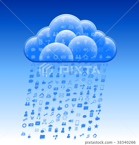 Cloud Social Sign Rain 38340266
